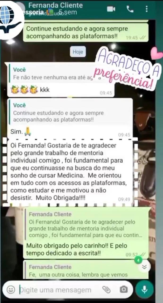 Print de conversa de WhatsApp — estudante assessorado 3